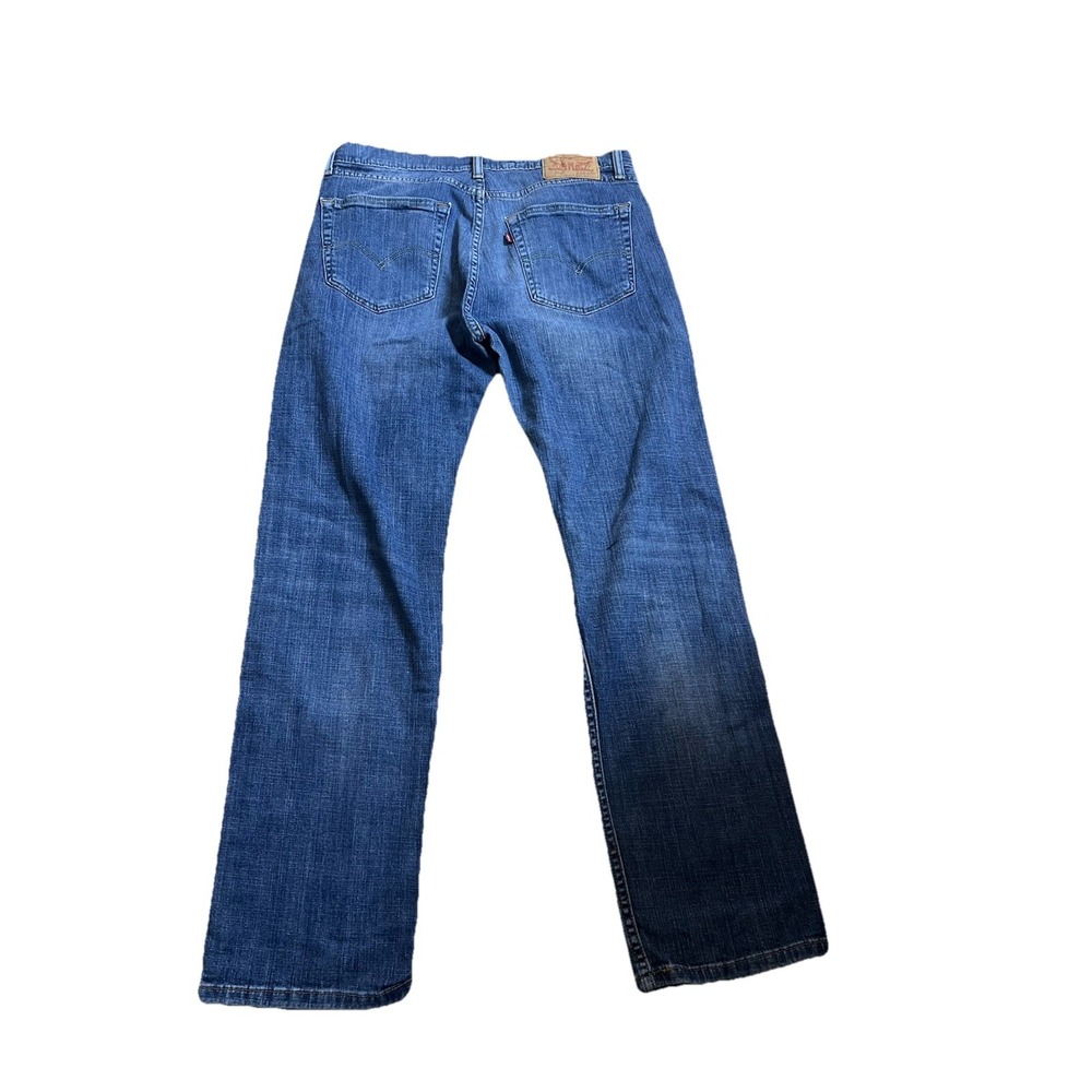 LEVI LEVIS 505 STRAIGHT Leg Jeans Mens 34X32 Denim Red Tab Grunge Distressed - Picture 3 of 8